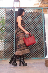 Gayaak Croco-Embossed Red